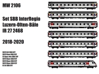 L.S. Models MW2106AC - H0 - 7-tlg. Set Personenwagen IR 27, SBB, Ep. VI - AC